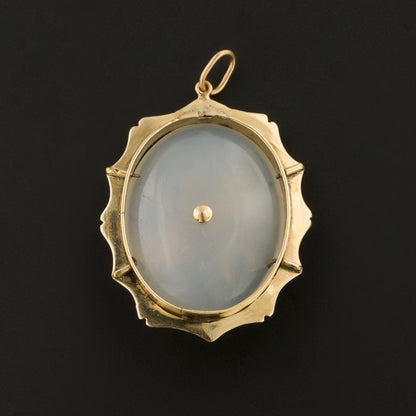 Antique Gemstone Insect Pendant | 14k Gold & Fly Pendant