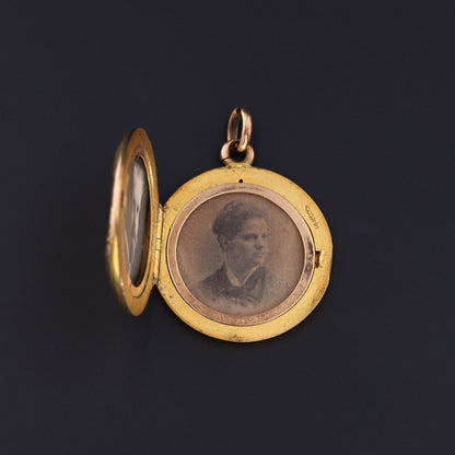 Antique Gold Locket | Art Nouveau Lady Locket