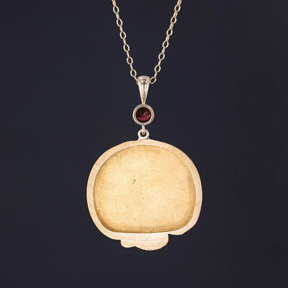 Antique Garnet Eve Necklace of 18k Gold