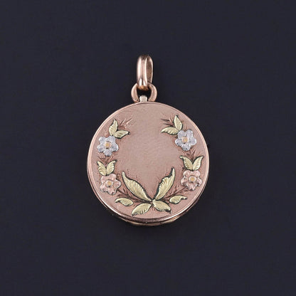 Antique Floral Locket of 9ct Gold