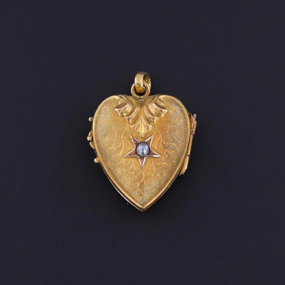 Antique Heart Locket of 14k Gold
