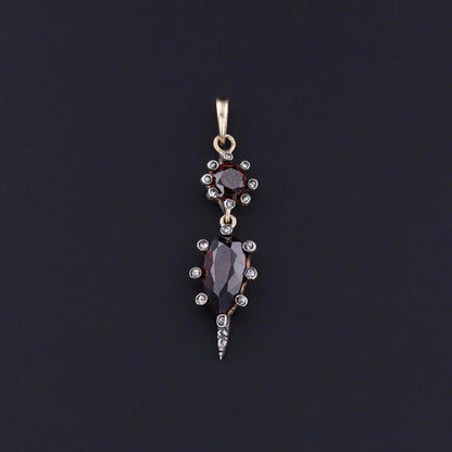 Antique Garnet and Diamond Pendant