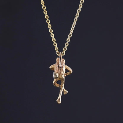 Antique Frog Necklace of 18k Gold